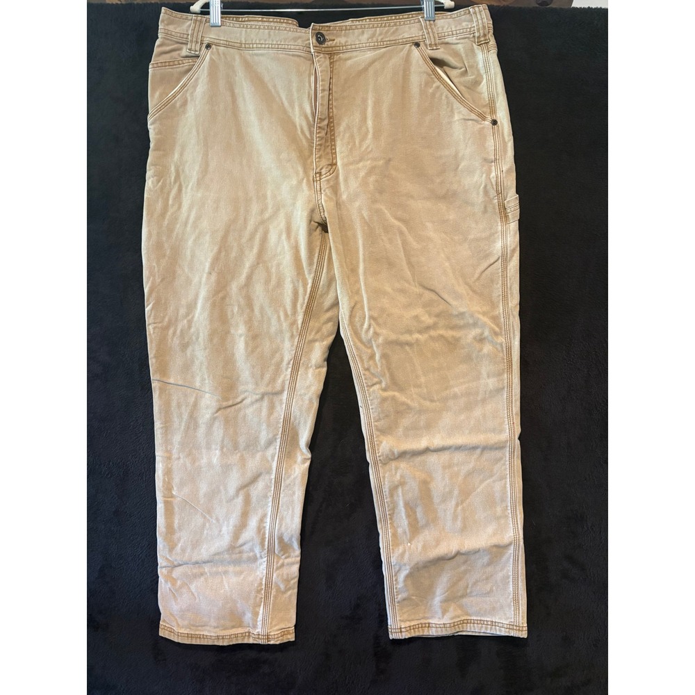 Walls Work Pants Mens XL Beige Insulated Flannel Lined Carpenter Style XL